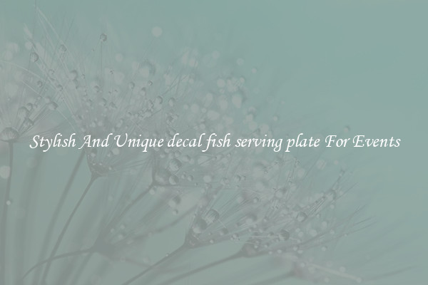 Stylish And Unique decal fish serving plate For Events