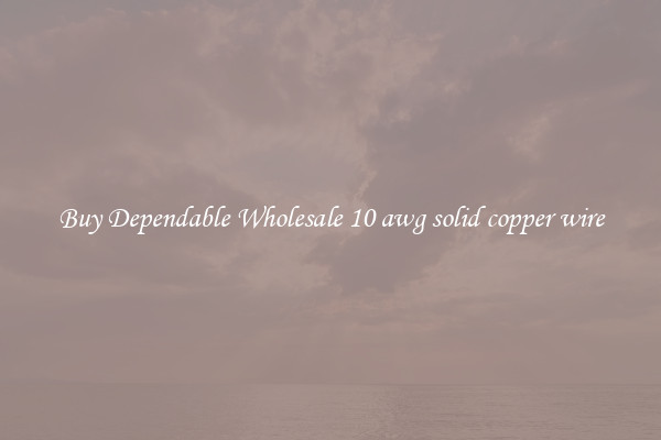 Buy Dependable Wholesale 10 awg solid copper wire