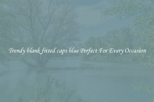 Trendy blank fitted caps blue Perfect For Every Occasion