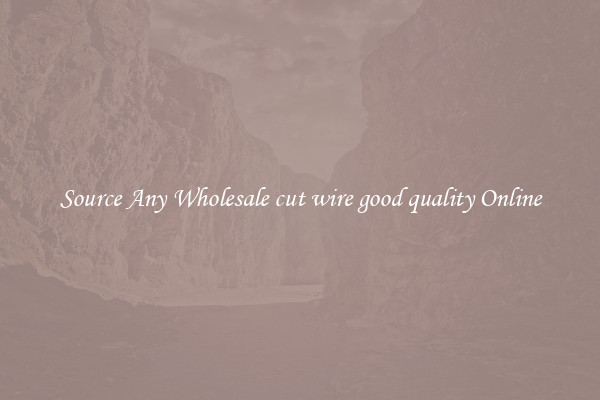 Source Any Wholesale cut wire good quality Online