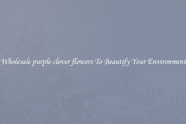Wholesale purple clover flowers To Beautify Your Environment