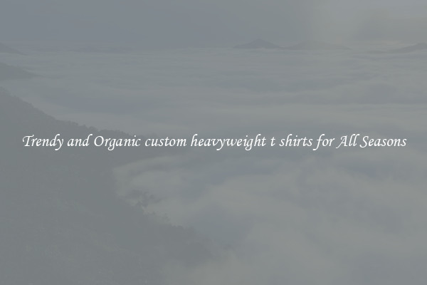 Trendy and Organic custom heavyweight t shirts for All Seasons