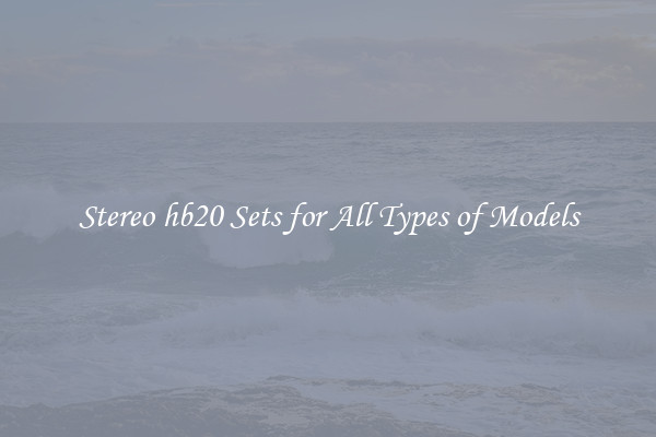 Stereo hb20 Sets for All Types of Models