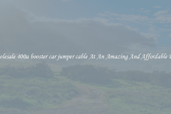 Wholesale 400a booster car jumper cable At An Amazing And Affordable Price