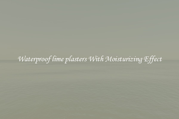 Waterproof lime plasters With Moisturizing Effect