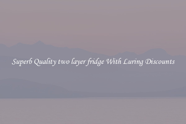 Superb Quality two layer fridge With Luring Discounts