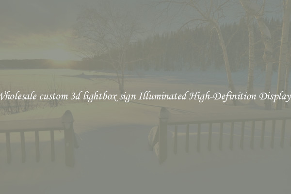 Wholesale custom 3d lightbox sign Illuminated High-Definition Displays 