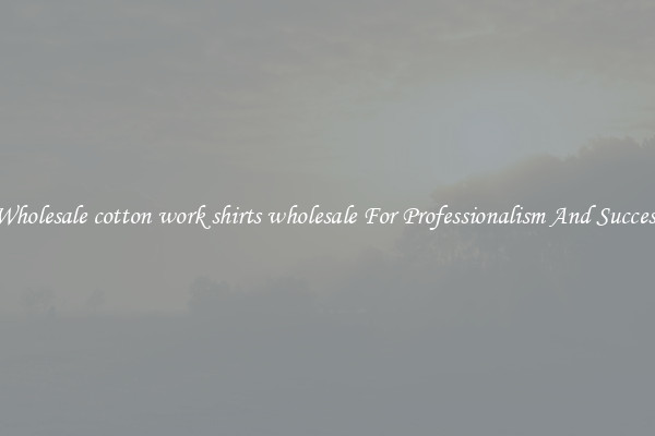 Wholesale cotton work shirts wholesale For Professionalism And Success